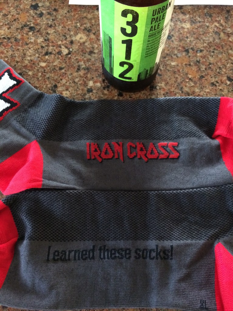 "I earned these socks!" (&beer).
