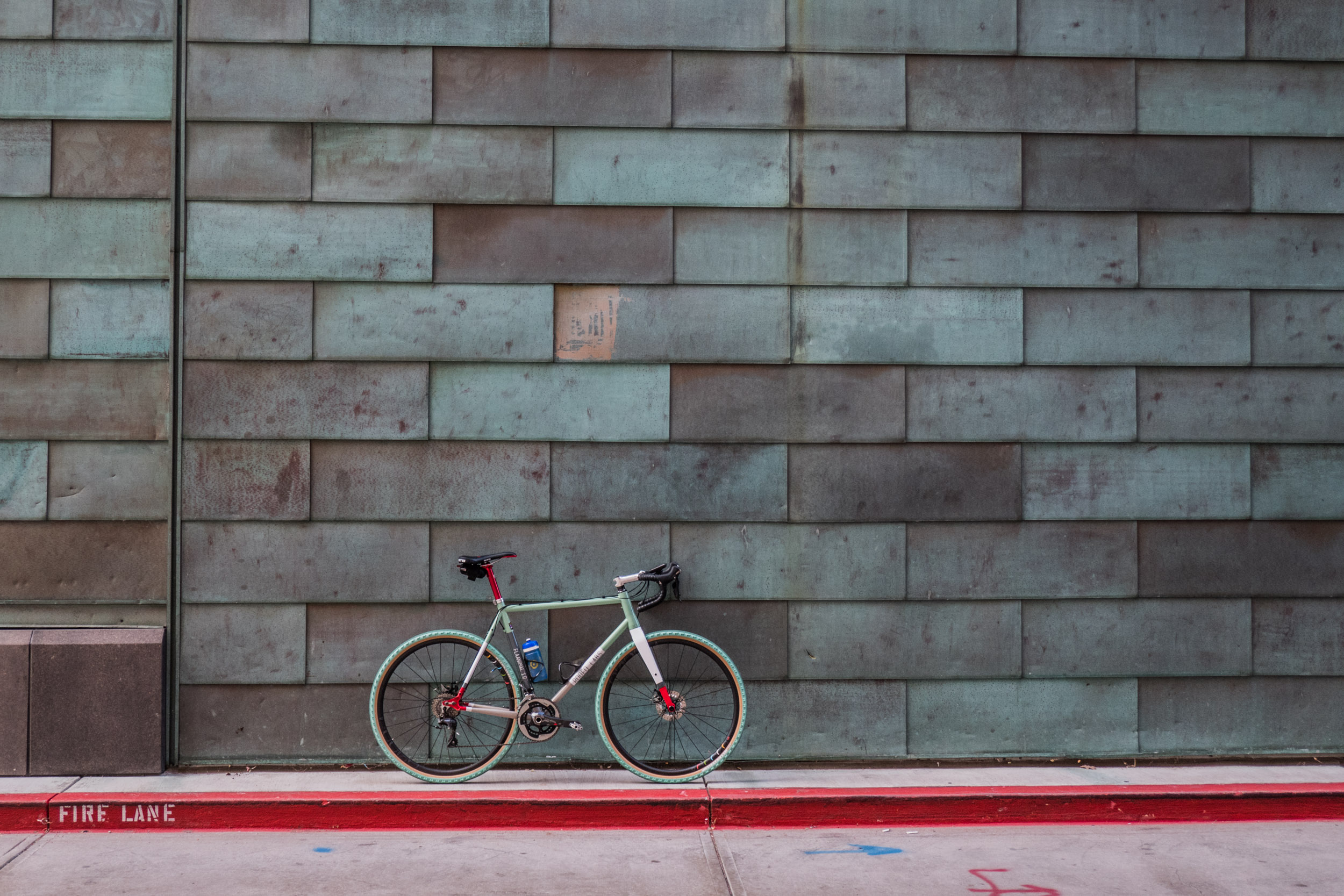 Flaanimal in gravel bike spec. Downtown Denver, CO