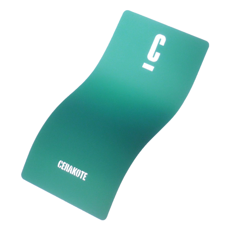 A teal curved silicone mat with a white letter 'C' and the word 'CERAKOTE' printed on it.