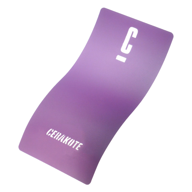A purple curved card with the text 'CERAKOTE' at the bottom and a stylized letter 'C' at the top.