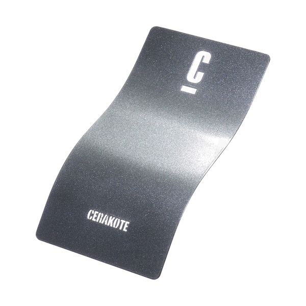 A curved metal color swatch labeled 'C' and branded with 'CERAKOTE' in white text.