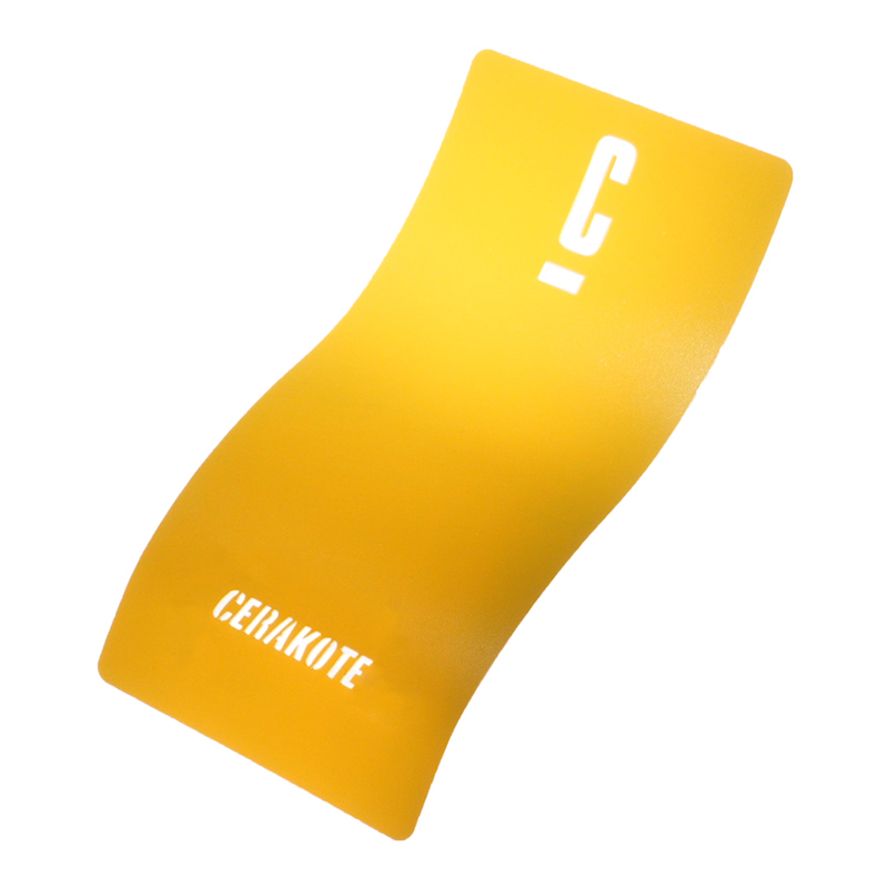 Curved yellow tool with the text 'CERAKOTE' in white, used for application or finishing in coatings.
