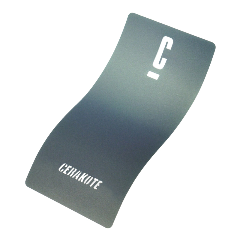 Cerakote color sample card featuring a smooth, curved design with a gradient finish.