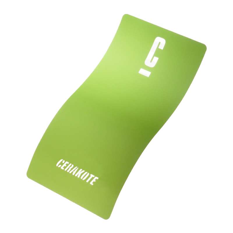 Green curved card with the letter 'C' and the word 'CERAKOTE' printed in white.